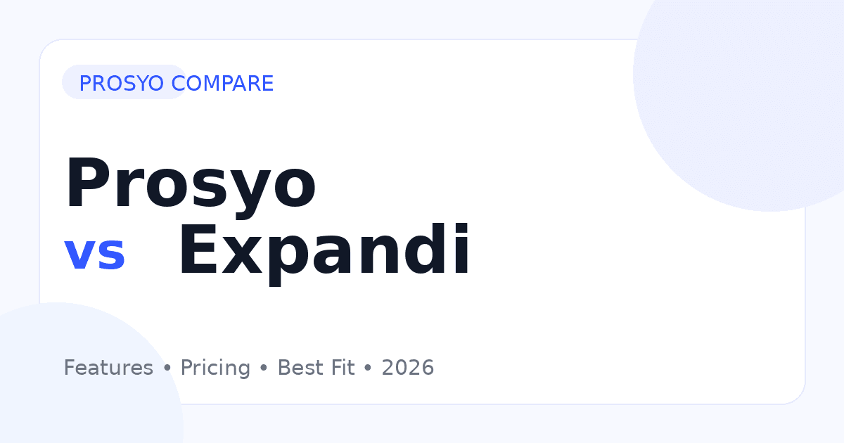 Prosyo vs Expandi comparison for B2B outbound sales software