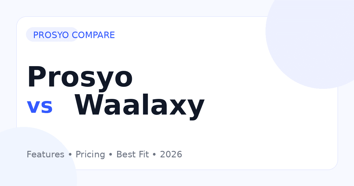 Prosyo vs Waalaxy comparison for B2B outbound sales software