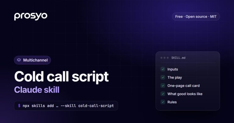Cold call script Claude skill