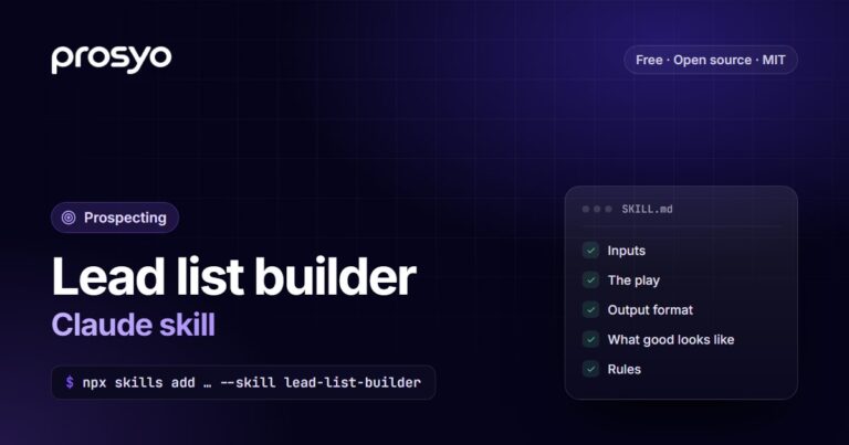 Lead list builder Claude skill