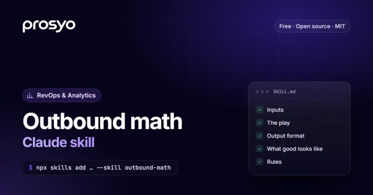 Outbound math Claude skill